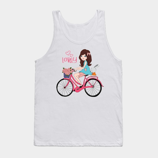 Funny Kids Bike T-Shirt Tank Top by Funny Kids Tshirts